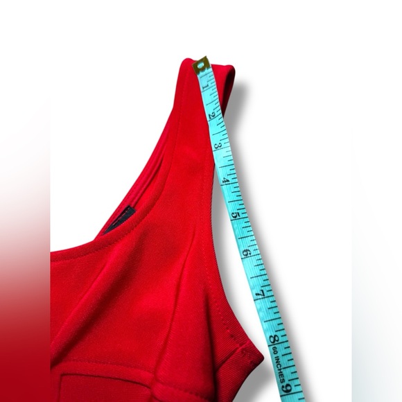 Lulu's NWT Home Before Daylight Red Square Neck Sleeveless Skater Dress Sz Small - Picture 8 of 9